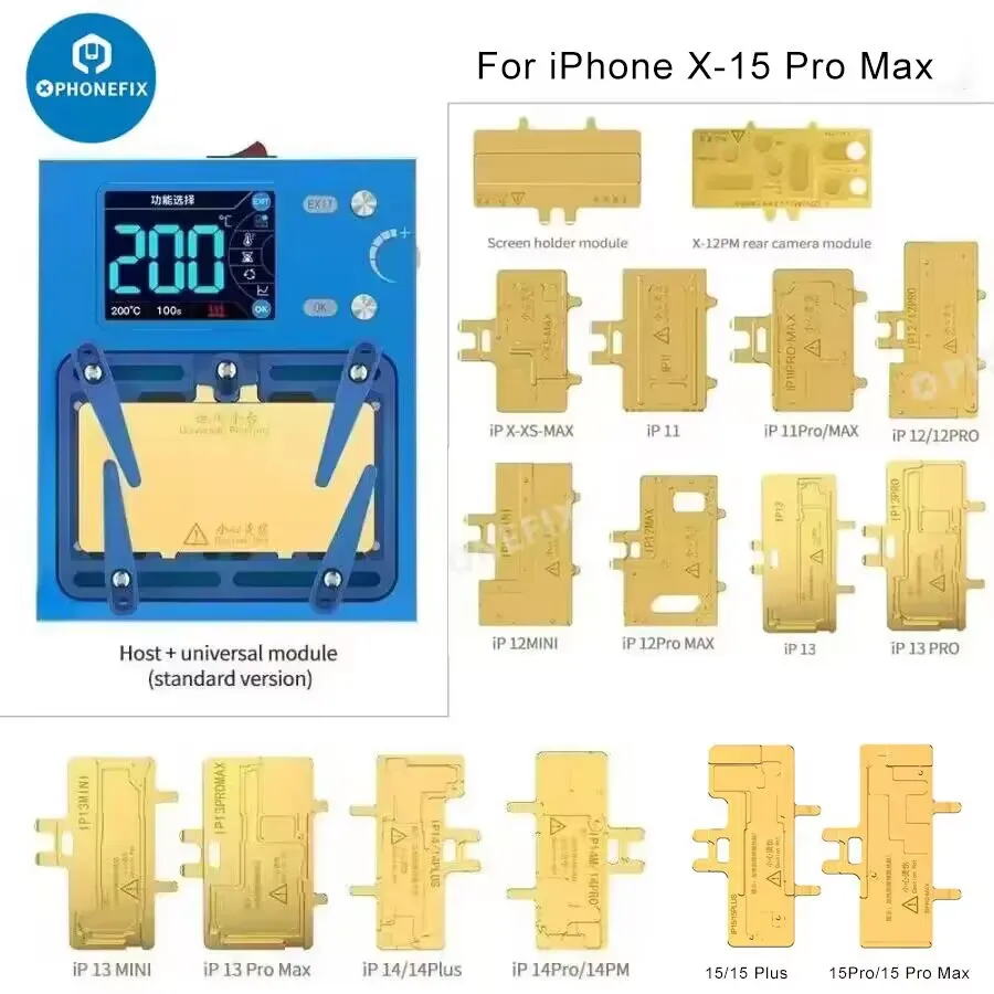 Stacja podgrzewania wstępnego JC iHeater Pro (4. generacji) dla iPhone X-15PM Android CPU Chip Odśluzanie Płyta główna Warstwowa platforma rozlutownicza