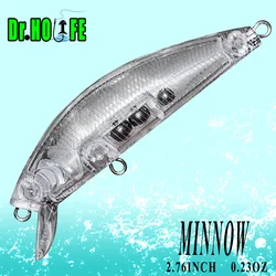 Dr.Holife 20PCS/LOT Floating Unpainted Minnow Blanks Lure 7CM 6.6G Rattles Minnow Artificial Hard Bait For DIY Fishing Lure