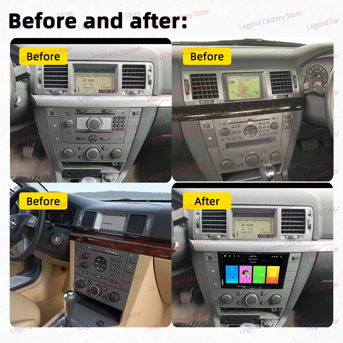 For Vauxhall Signum 2003-2008 Carplay Autoradio 2 Din Android Radio GPS WIFI Auto Car Multimedia 8