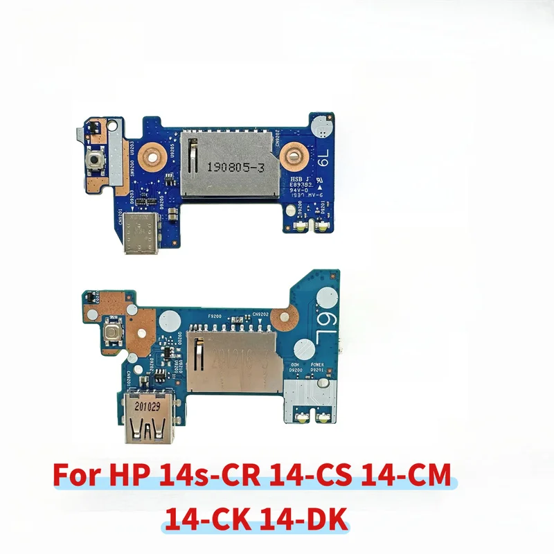 For HP 14s-CR 14-CS 14-CM 14-CK 14-DK 240/245 G7 USB 3.0 3.1 Type-C Card Reader Power Board With Cable 6050A2983901 6050A2979701