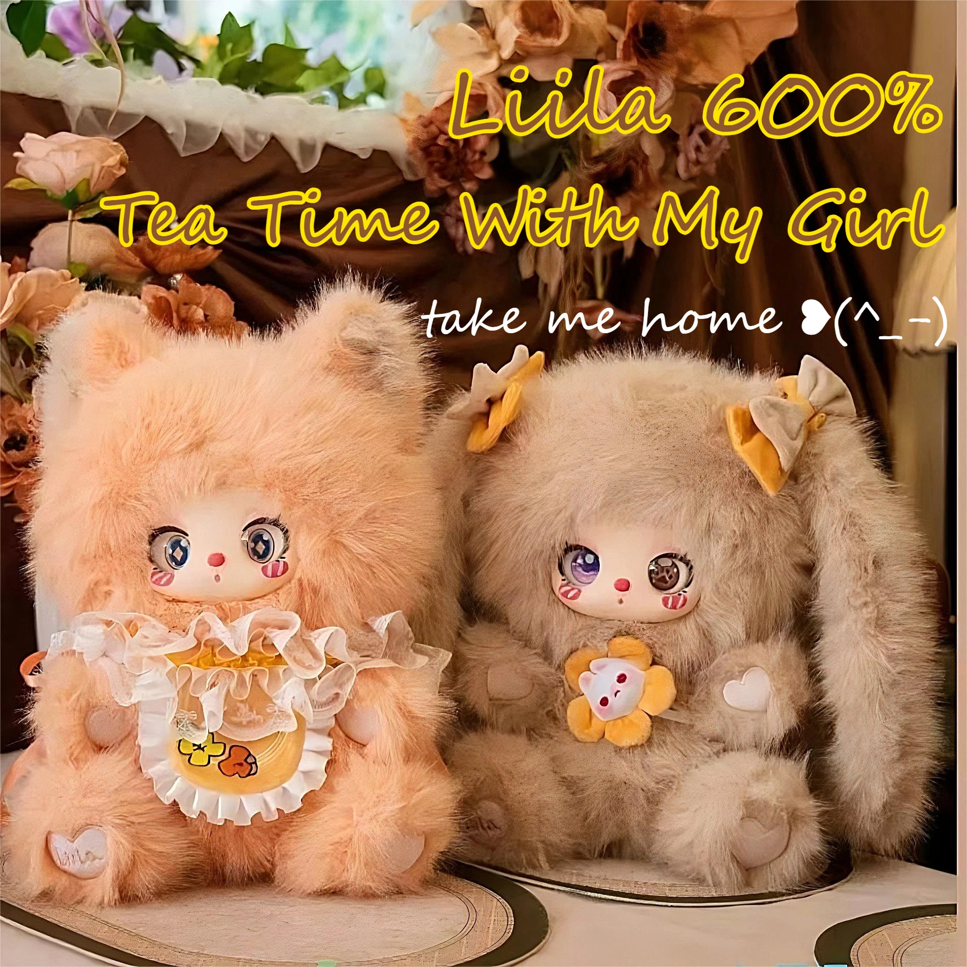 

Lilila 600% V2 Tea Time with My Girl Series слепая коробка плюшевая виниловая кукла загадочная коробка милые аксессуары модные игрушки подарки-сюрпризы