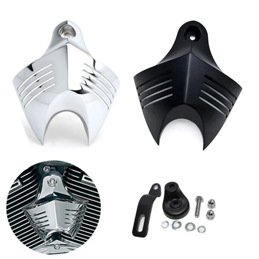 

Aluminum Motorcycle V-shield Stock Cowbell Horn Cover For Harley Dyna Glide FXDB Fat Bob Twin Cam 96 88 Electra EVO D25