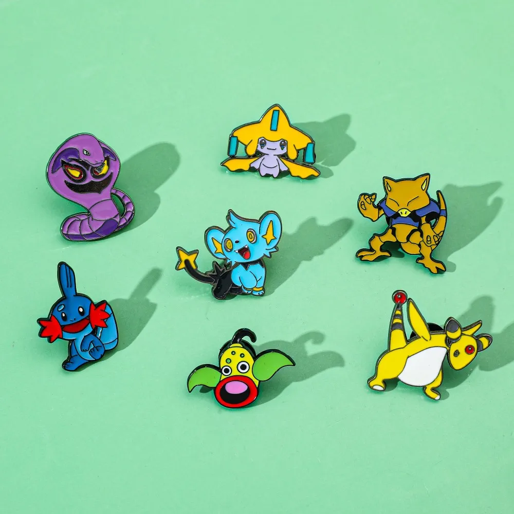 Japanese Cartoon Anime Pokémon Alloy Brooch Accessory Pin Y2k Fashion Toys Anime Frind Kawaii Personalized Gifts Cute