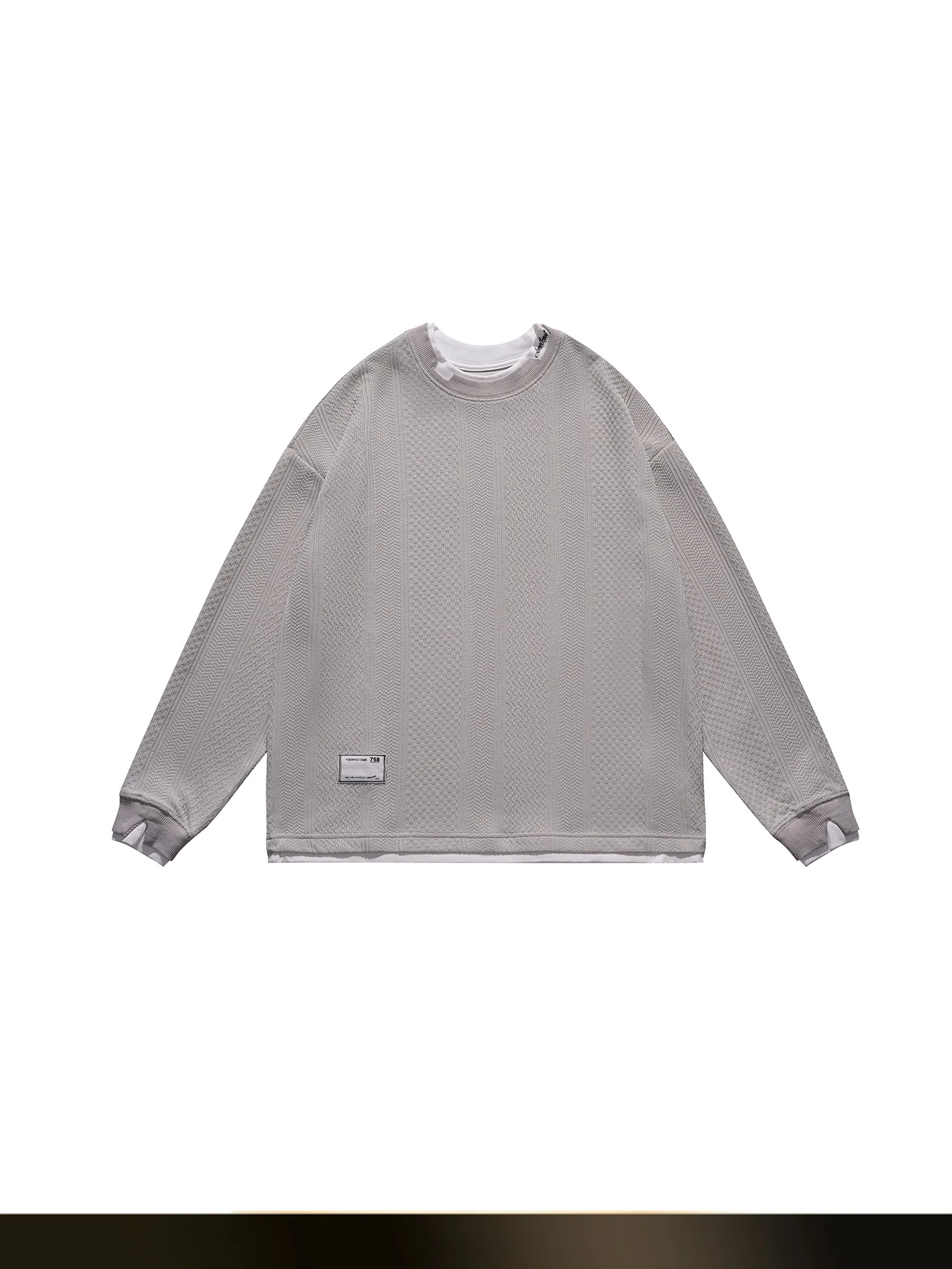 

Мужская толстовка NTED с длинными рукавами и ретро-текстурой, повседневная универсальная осенняя толстовка для пар, из смеси полиэстера и спандекса