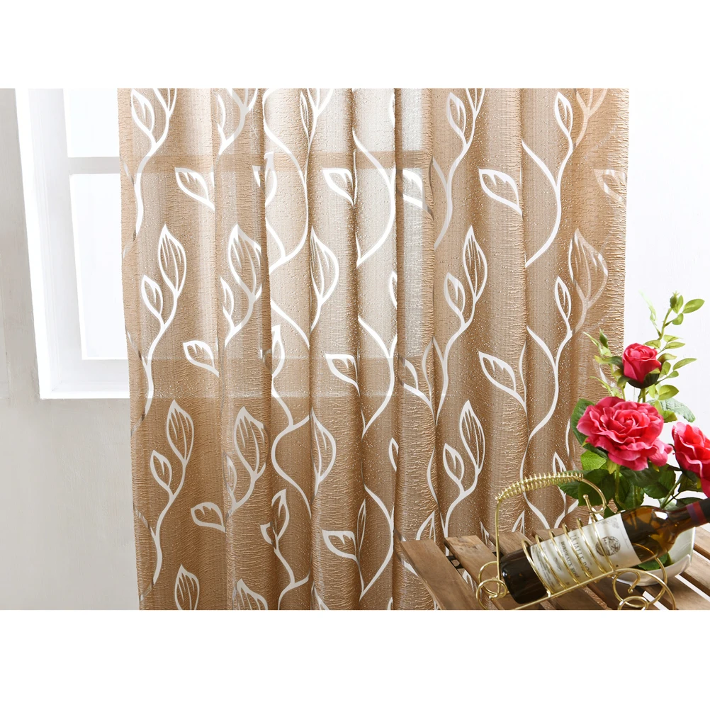 Translucent Voile Curtains Delicate Texture Sheer Rod Pocket Window Tulle Privacy Light Hall Kitchen Bedroom Living Room Dining