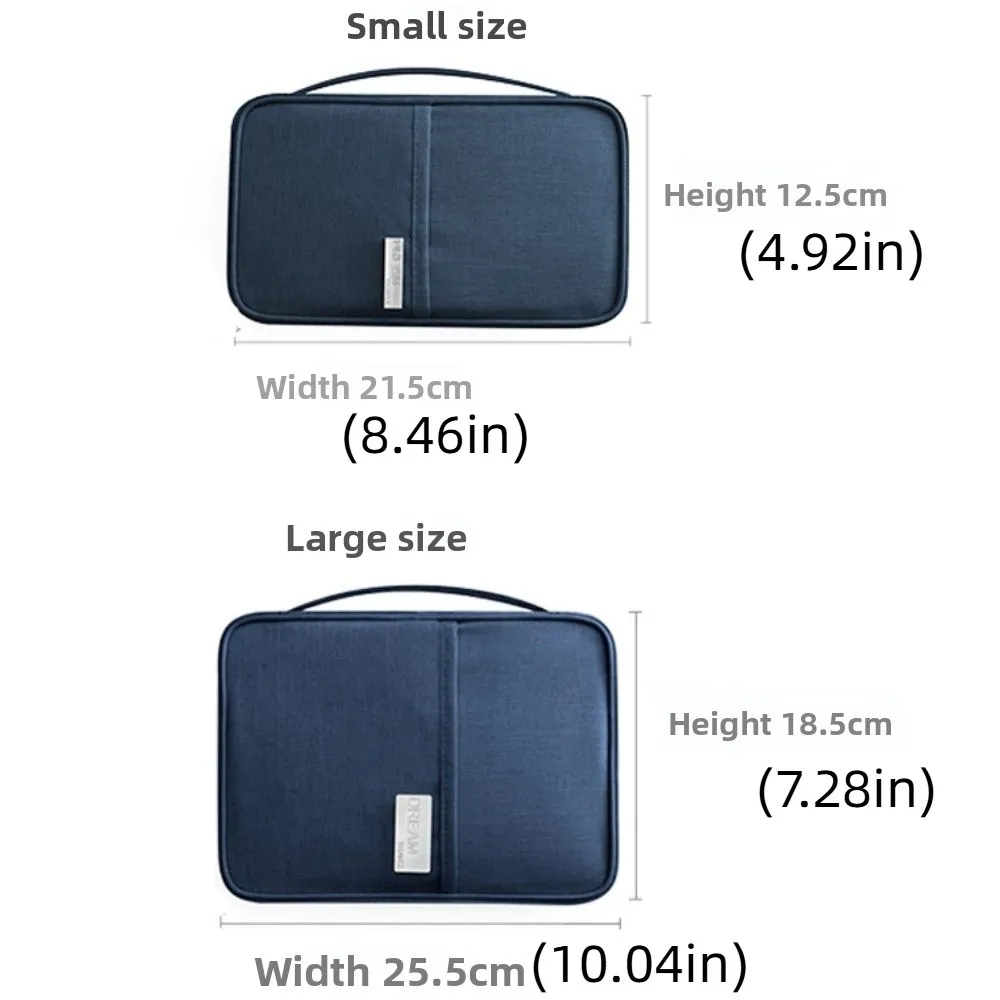 Porta biglietti Borsa per passaporto di grande capacità Porta carte Porta carte Portafoglio da viaggio Borsa porta carte multifunzionale portatile da donna