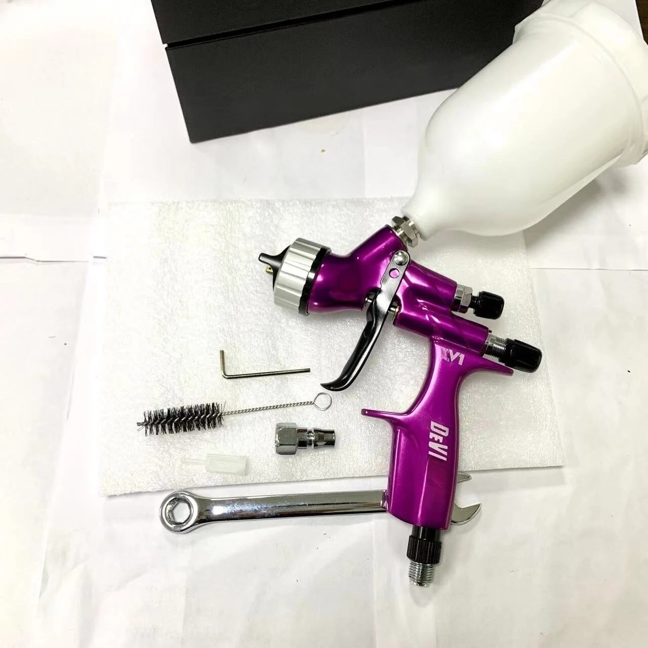 

For Devilbiss CV1 Purple Spray Gun1.3mm Nozzle 600 ML Cup Car Paint Projects