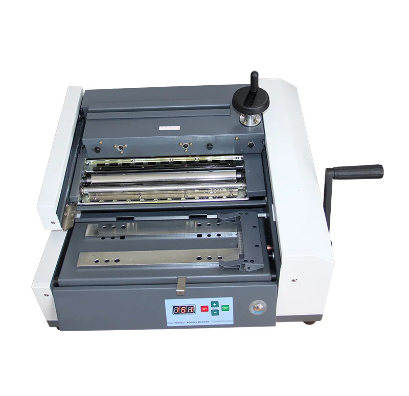 

Wuhao PB380 Desktop Manual Glue Binding Machine Power by Electricity for Small Office Development