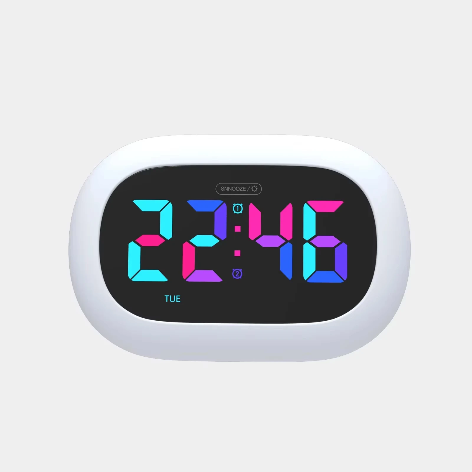 

Colorful Alarm Clock Atmosphere Rgb Night Light Multiple Sleep Aid For Children Bedroom Room Office Decktop Multi-Alarm