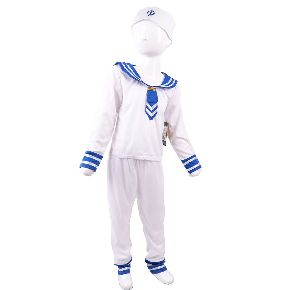 1Set Kids Performance Costume Sailor Uniform Soft Skin Friendly Fabric Convenient Clean Store Great Gift for Birthday Party