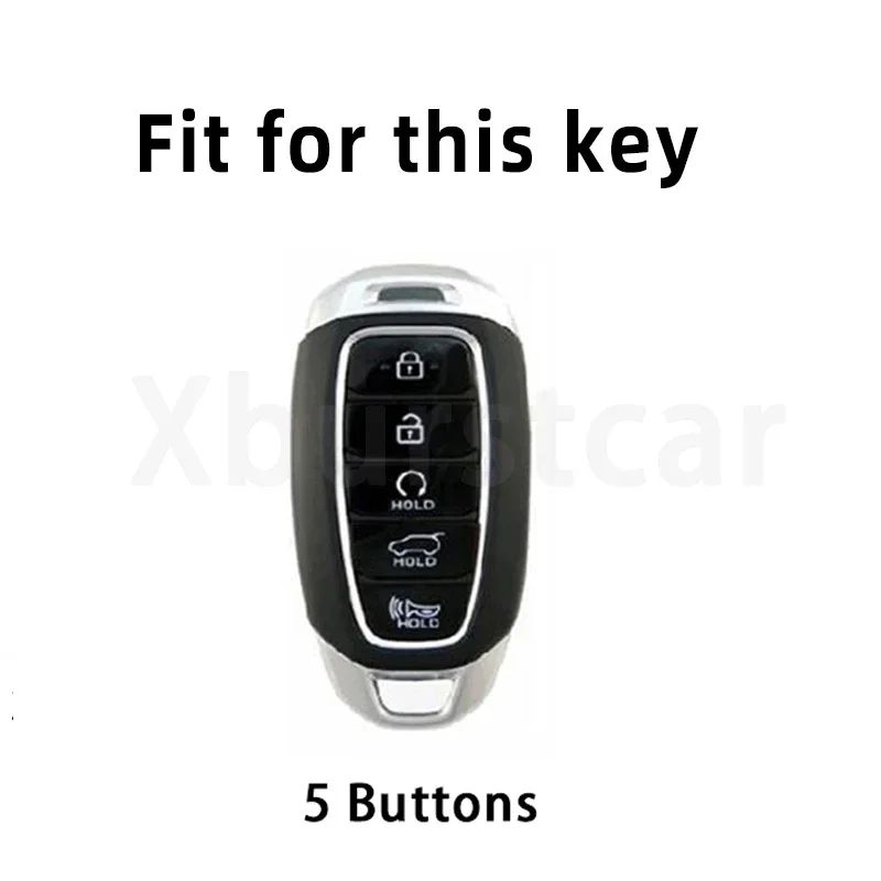 5 Buttons For Hyundai i30 Ix35 KONA Encino Solaris Azera Grandeur Ig Accent Santa Fe Palisade TPU Car Key Case Shell Fob Cover