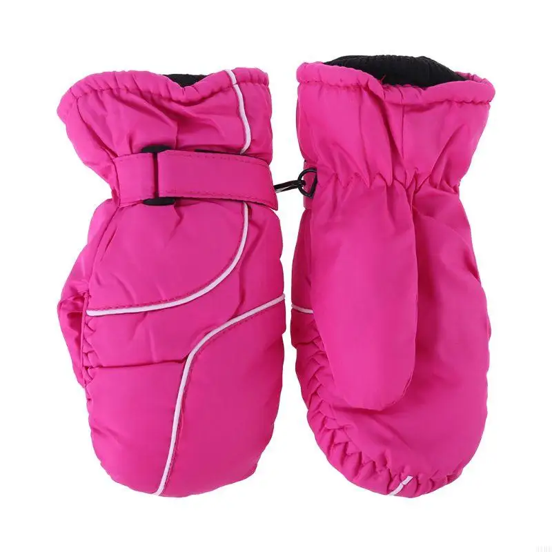 

31be малыш дети зимние снежные лыжные перчатки водонепроницаемые ветропроницаемые твердые лоскутные изделия f