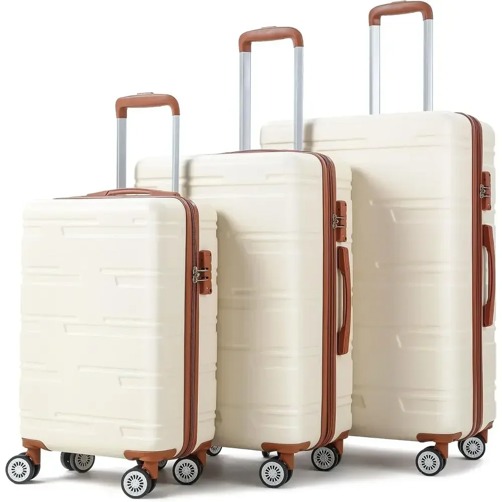 

Expandable 3-Piece Hardshell Luggage Set with Spinner Wheels (20/24/28)
