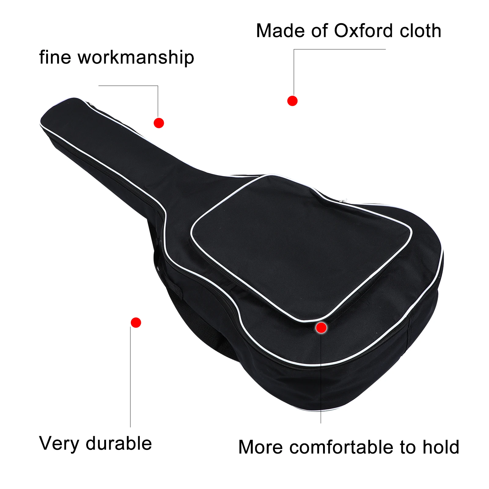 

40 41 Guitar Pouch Guitar Bag Oxford Cloth Waterproof Pouch Portable Storage Durable Black Design Musical Instrument