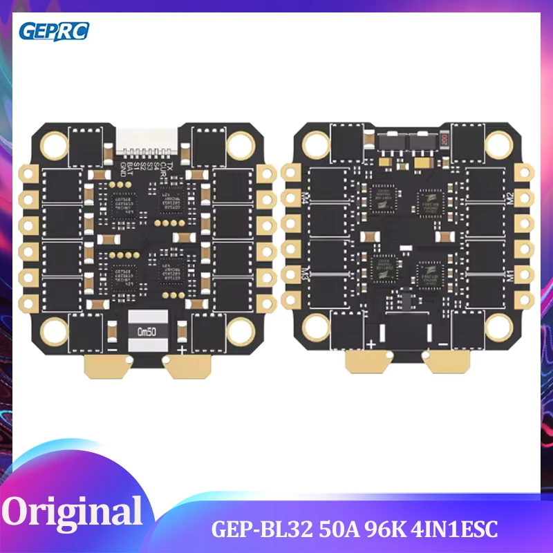 

GEPRC GEP-BL32 50A 96K 4IN1 ESC Support Dshot 150/300/600 AM32 Data Analyze Record Flight Barometer Racing FPV Drone