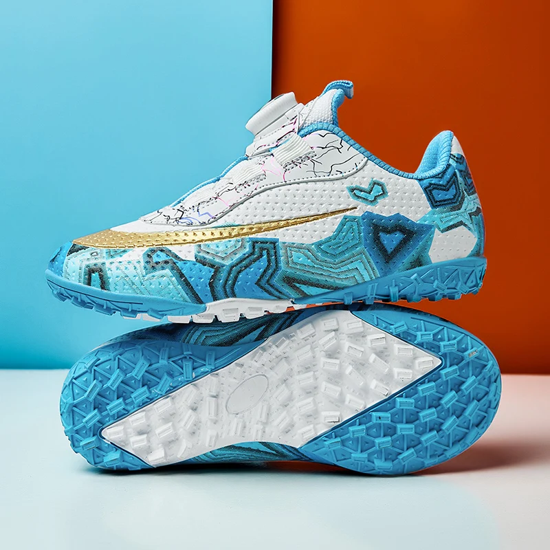 

New Autumn Shock-absorbing Soft Childrens Football Shoes Foot Protection Anti Slip Sports Shoes and Balanced Support Nail Shoes