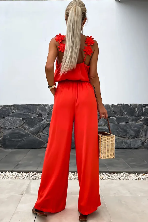 2026 Ladies Off Shoulder Sleeveless Jumpsuit Summer Women Casual Solid Rompers Streetwear Long Playsuits Overalls With Pockets