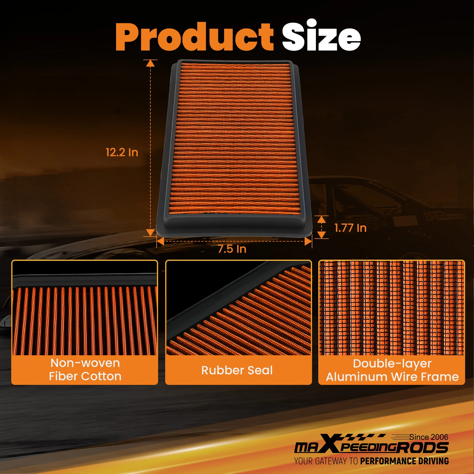 فلتر هواء المحرك لينكولن أفياتور 3.0L 2020-2024 استبدال مباشر #2