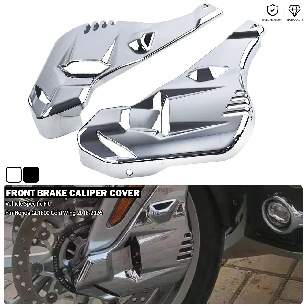 

Black/Chrome Front Brake Caliper Cover Trim Accessories Fits For Honda Gold Wing GL 1800 Tour DCT Airbag GoldWing GL1800 2018-
