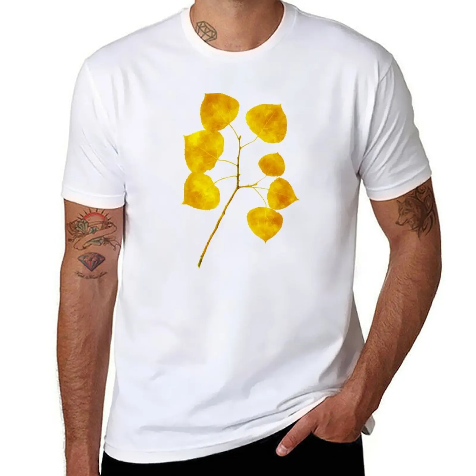 

Aspen Leaves T-Shirt t shirts designer man t shirt cotton T-Shirt