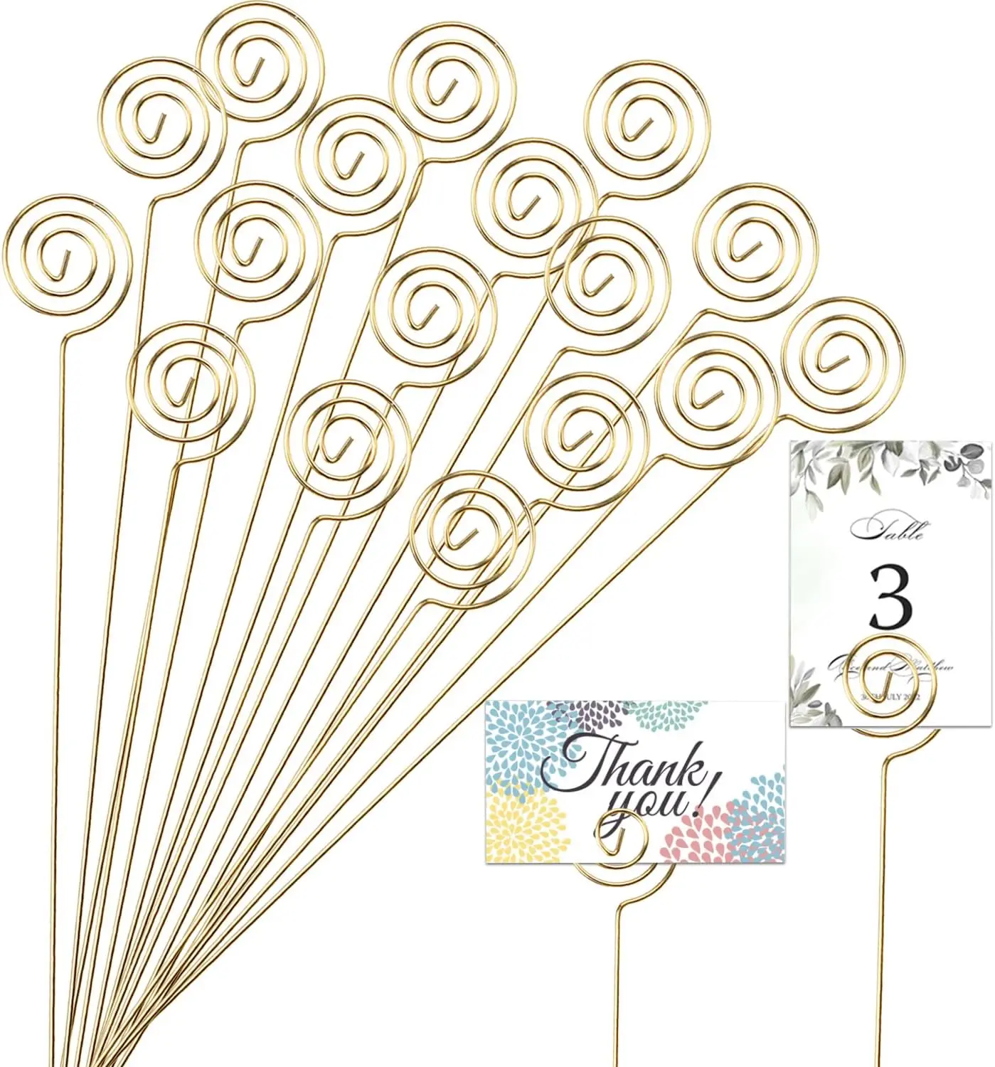 10PCS DIY Craft Metal Wired Business Card Clip Sticky Note Clip Photo Clip Flower Card Clip Memo Clip Anti-rust
