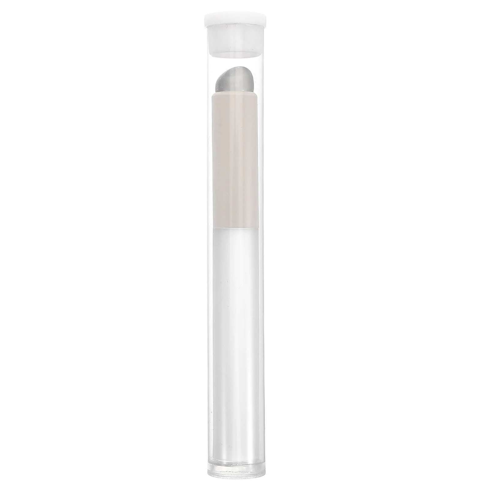 Pequeño cepillo de labios de silicona portátil, aplicador de labios transparente de cabeza redonda para lápiz labial, brillo, bálsamo, máscara, corrector, brocha de maquillaje