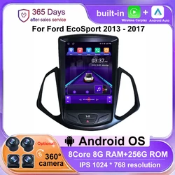 フォードエコスポーツ2013-2017用カーラジオ,ワイヤレスCarplay, Android 14,ビデオプレーヤー,マルチメディア,4g,Bluetooth,ナビゲーション,9.7インチ