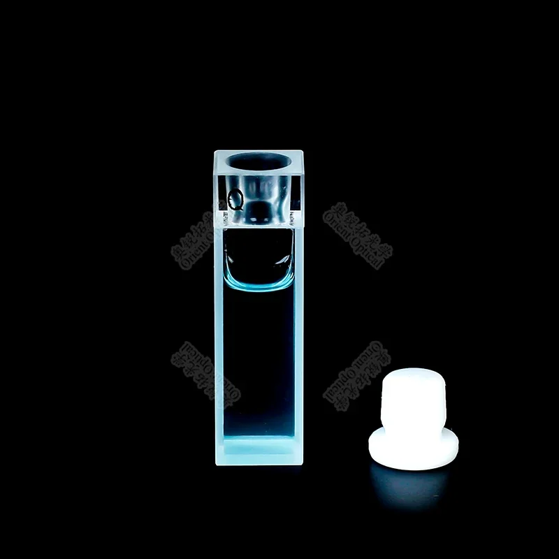 Quartz Cuvette With Stopper, Airtight, 10mm Fluorescent Four-way, Transparent On All Sides, Sealed