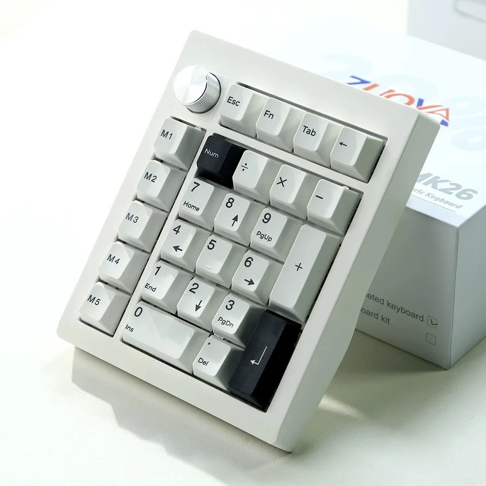 qmk via junta number pad bluetooth 50 24ghz wired hot swappable numpad programavel para win e mac zuoya gmk26 01