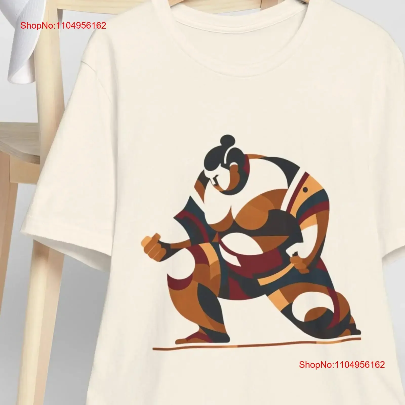 Camiseta de luchador de sumo dinámico, cultura tradicional japonesa, Top deportivo, procídad atlética, diseño atrevido, moda Harajuku vintage suave