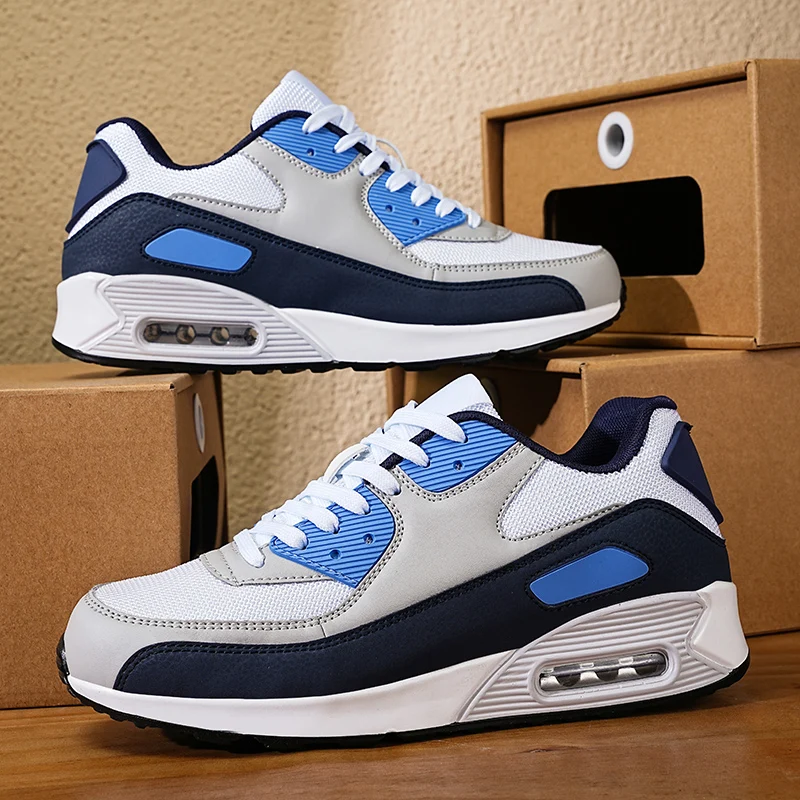 Zapatillas para correr para hombre, zapatillas transpirables con cojín de aire, zapatillas deportivas para atletismo, tenis, baloncesto