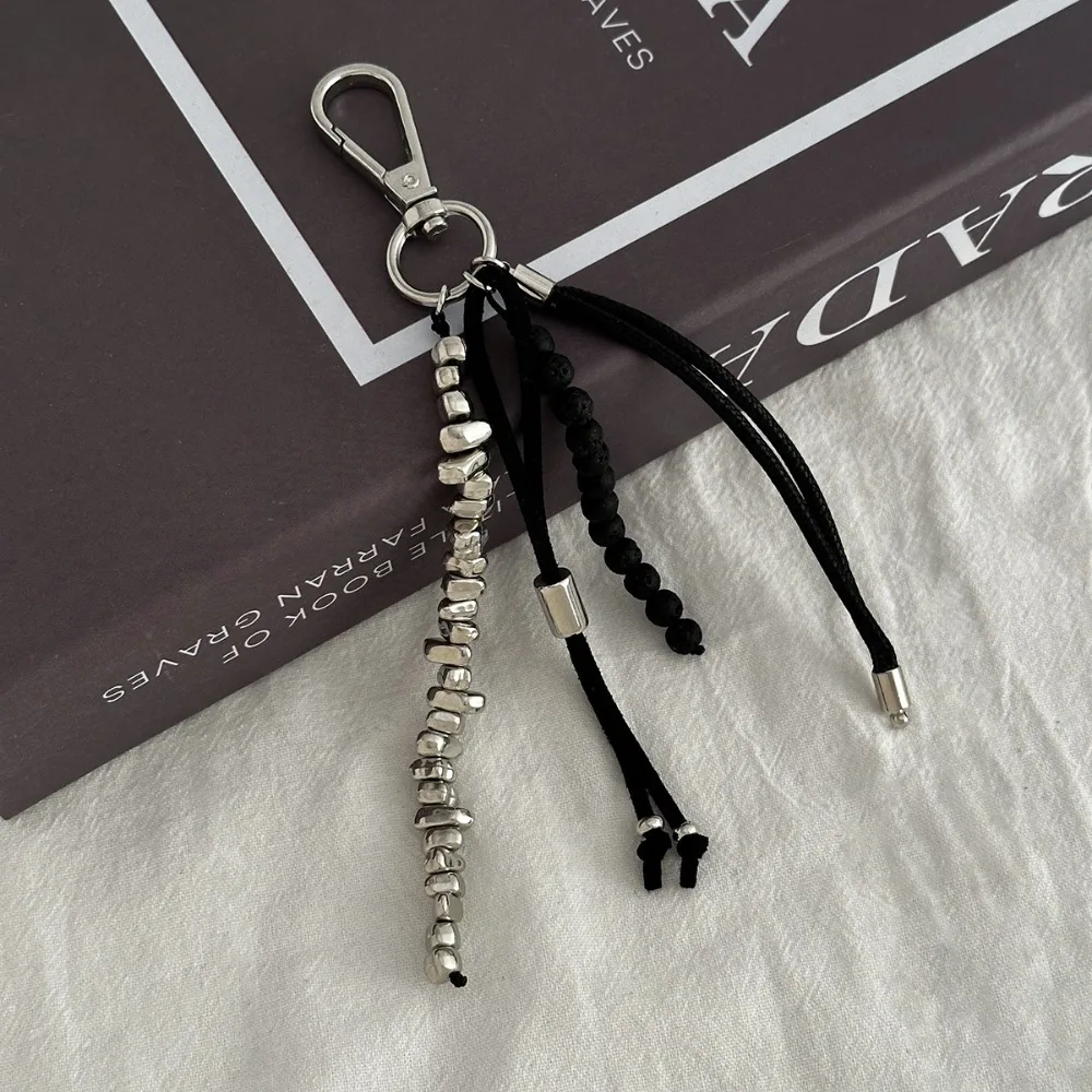 

Fashion Metal Pearl Beaded Keychain Peach Heart Shape Tassel Decoration Pendant Jewelry Tassel Keychain Bag Accessories