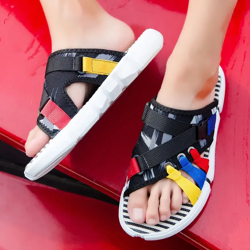 

Шлепанцы, пляжная уличная обувь шиацу, сандалии, мужские тапочки для мужчин, стиль 2025, Mascullino, дизайнерская роскошная обувь для взрослых, удобная Y2k