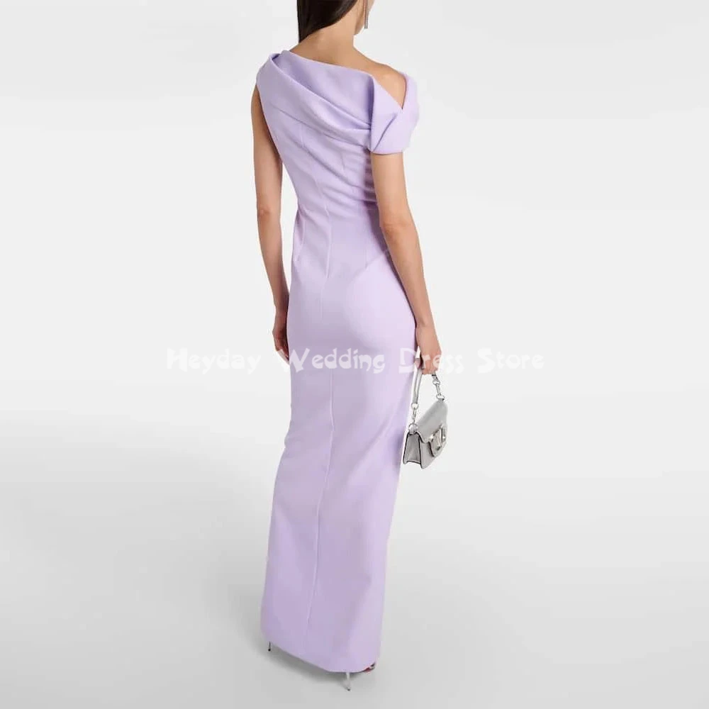 

Heyday Customized Women's Pleats One-shoulder Luxury Evening Dresses With Short Sleeves Split Floor-Length Elegant Dresses 2025