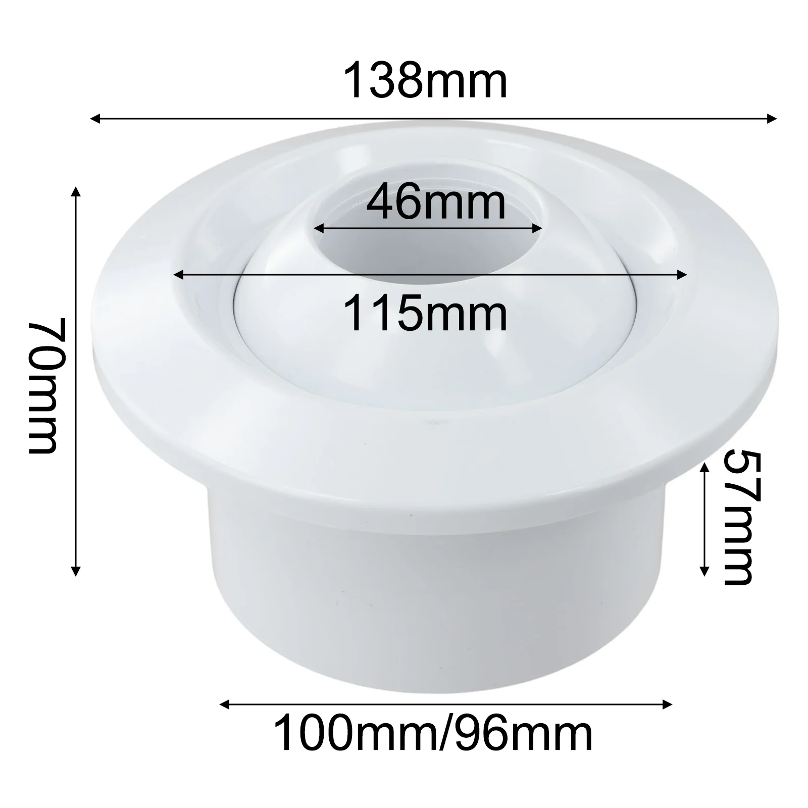 Noise Reduction Vent Ceiling Vent Cover For Indoor Airflow 100mm Size Compatible With Central Ventilation For Ventilation System