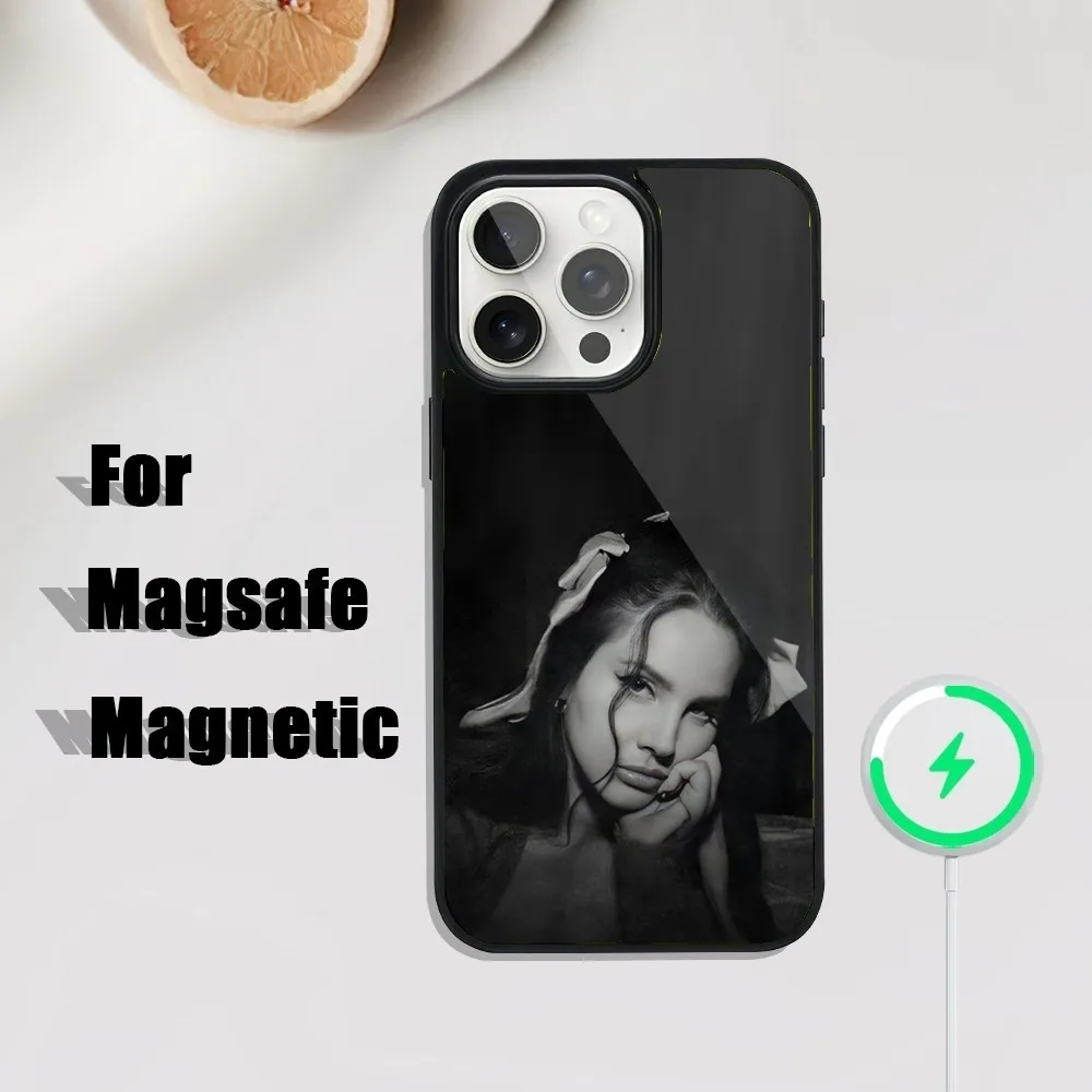 Lana D-Del Rey Famous Singer Phone Case For iPhone 16,15,14,13,12,11,Plus,Pro,Max Mini Magsafe Magnetic Wireless Charging