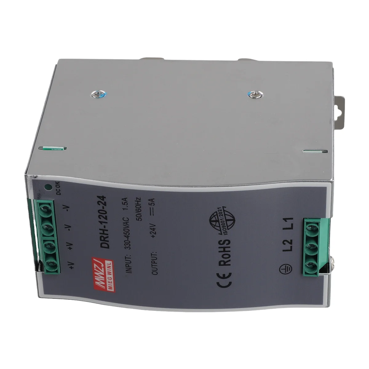 DRH-120-24 Switching Power Supply 380AC 120W Single Output 24V Industrial Din Rail Power Supply Switch