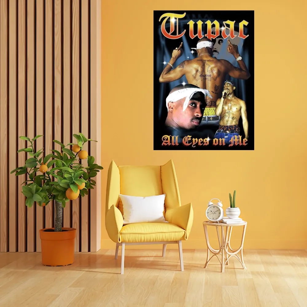 Rapper Tupac Shakur Poster Prints Wall Painting Bedroom Living Room Decoration Office Small