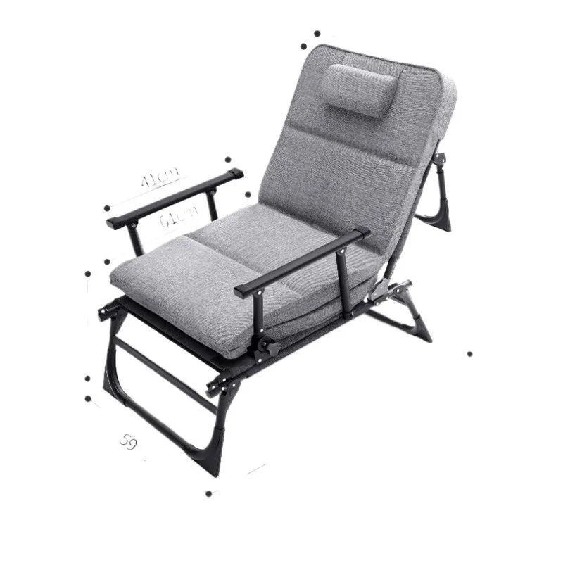 Portable Folding Camping Cot  Adjustable Recliner for Outdoor/Office Compact Foldable Bed Ergonomic Lounge Chair Home Furniture