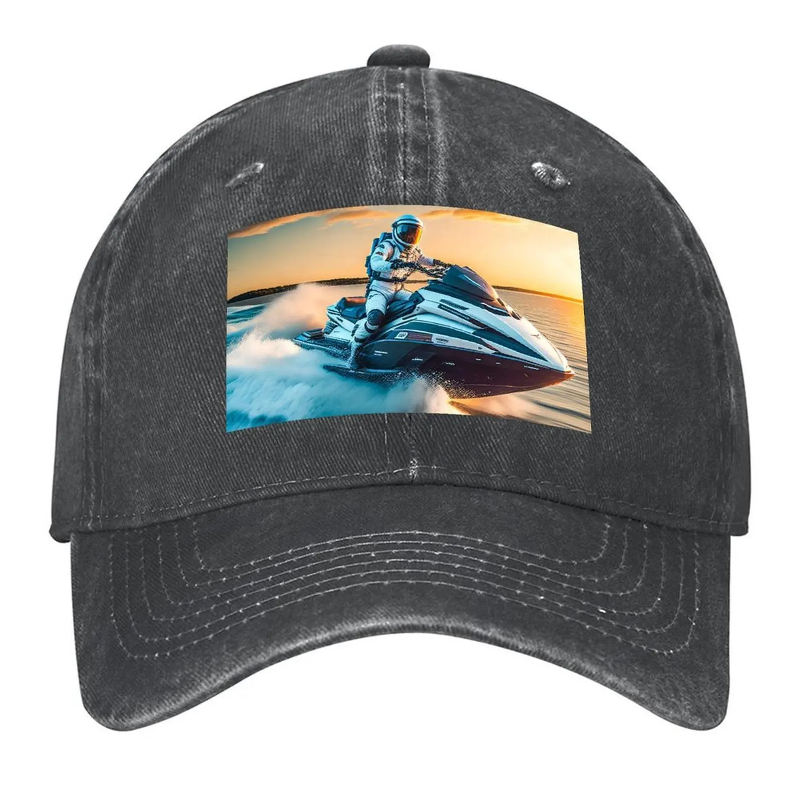

Astronaut in the jetski Baseball Cap Bobble Hat Vintage fashionable Luxury Cap Baseball For Men Women's
