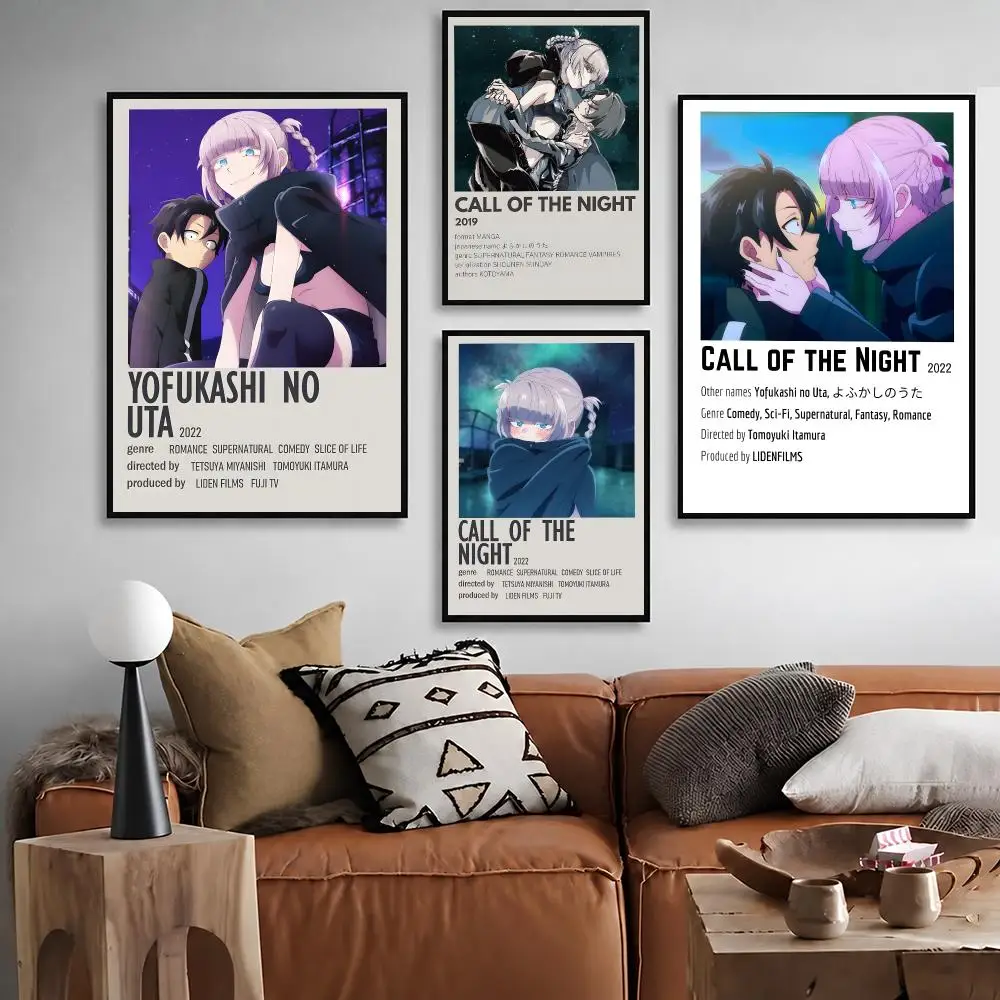 Anime Call of the Night   Character Print Japanese Graphic Streaming Film Style Wall Artwork Bedroom Decor Poster