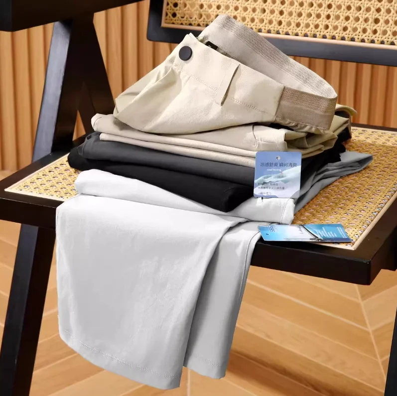 

Водостойкие Qui-Dry легкие эластичные уличные повседневные брюки для мужчин, летние новые прямые брюки на молнии со средней талией