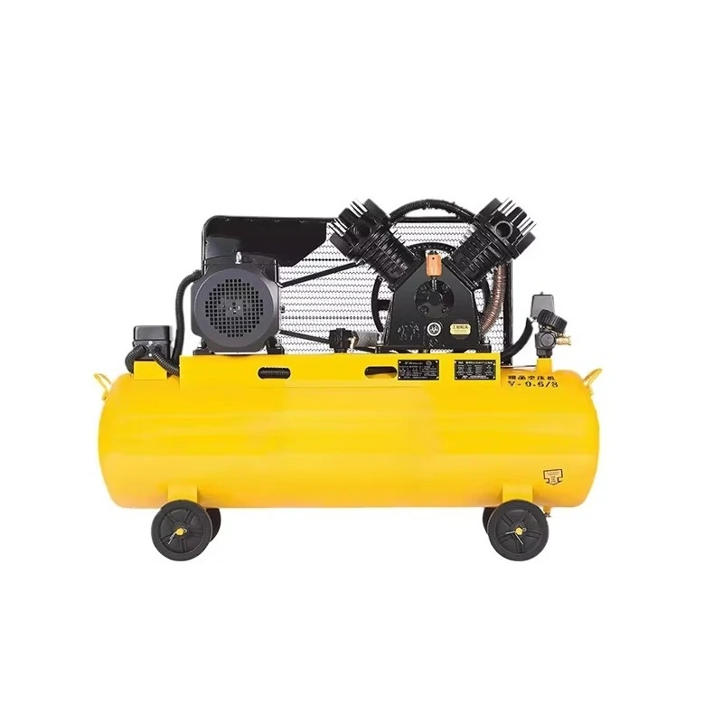 Portable 7.5hp/5.5kW Oil-free Piston Air Compressor 120L Tank Air Cooled 380V/8bar Motor CE Certified Medical