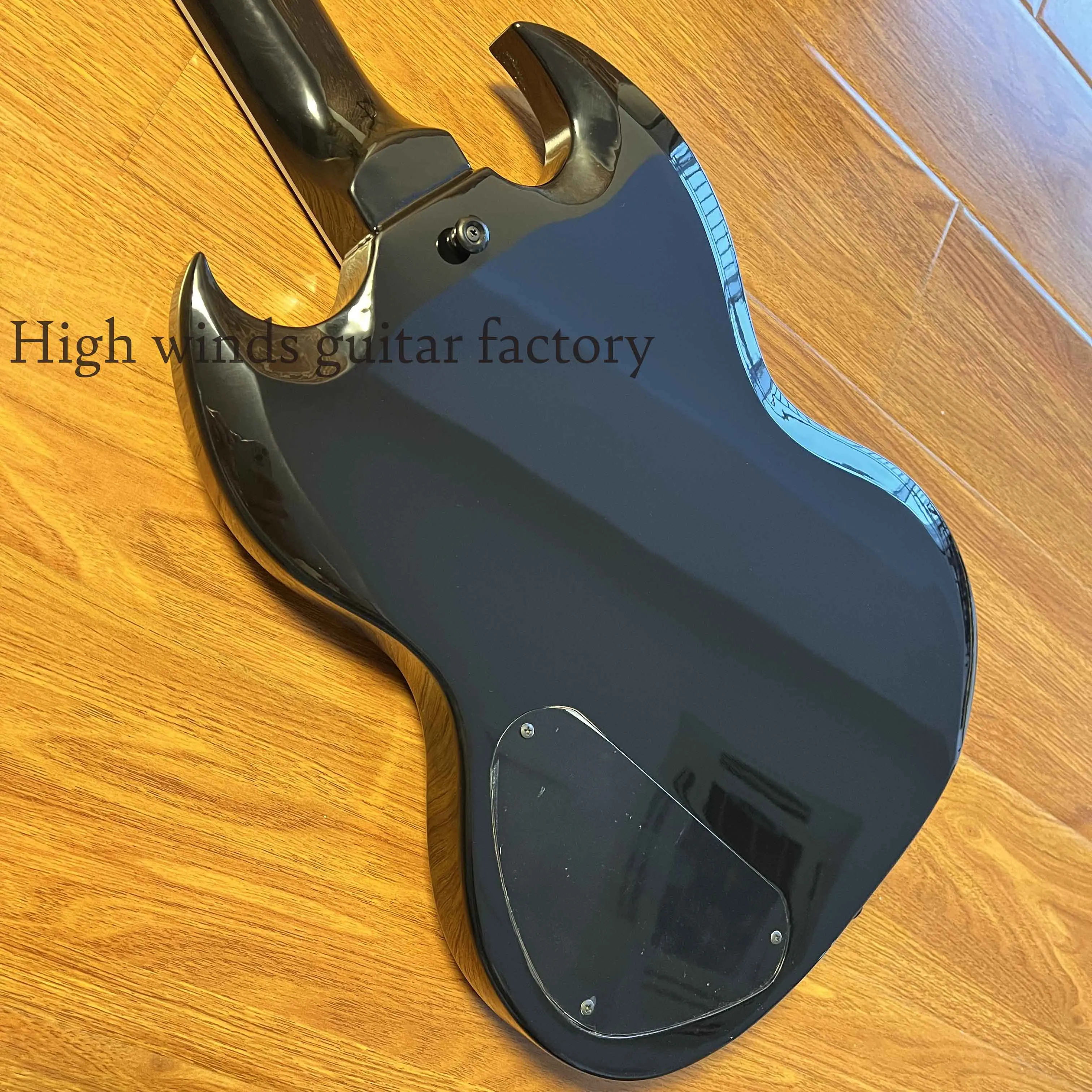 Black SG Electric Guitar Back Pickguard HH Pickups Black Part Fixed Bridge free delivery free shipping