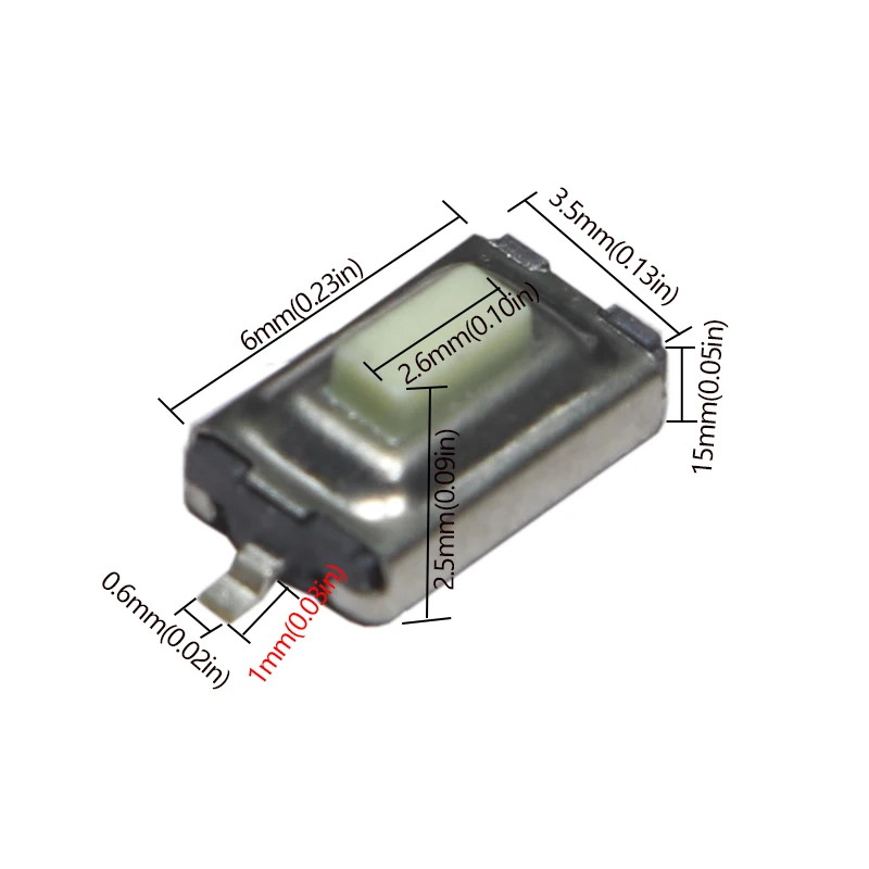 【200-50PCS】Tact Touch Micro Switch 3X6X2.5 Tactile Push Button Switch 3*6*2.5 mm SMD 2 Pin Car Remote Control Key Button Switch