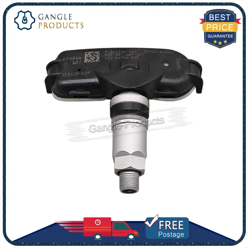 Capteur TPMS 52933-A7000 pour Hyundai Elantra Coupé et Kia Forte, Système de permission de Pression TPMS, 315Mhz, 4 Pièces