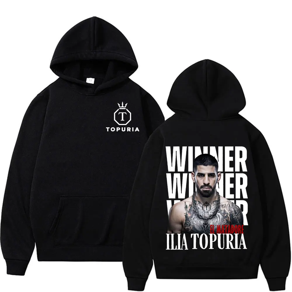 Limited El Matador Ilia Topuria Merch Hoodies Men Women Cotton Casual High Quality Sweatshirts Retro Fashion Oversized Pullovers
