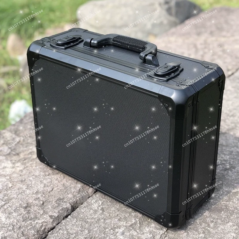 Portable All-Black Tool Box Display Aluminum Profile Color Card Box Aluminum Alloy Instrument Box