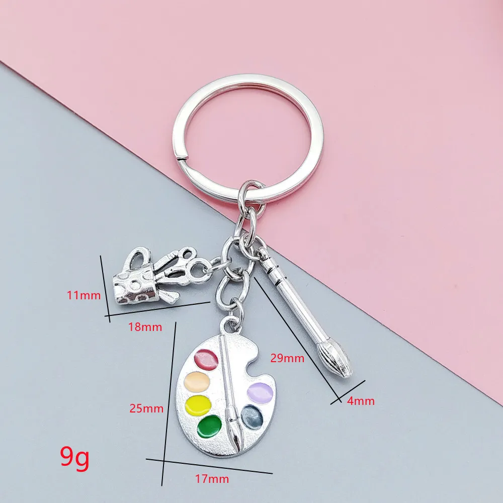 DIY Creative Color Palette, Keychain, Pen Holder, Paintbrush, Drawing Board, Keychain, Thanksgiving Metal Gift