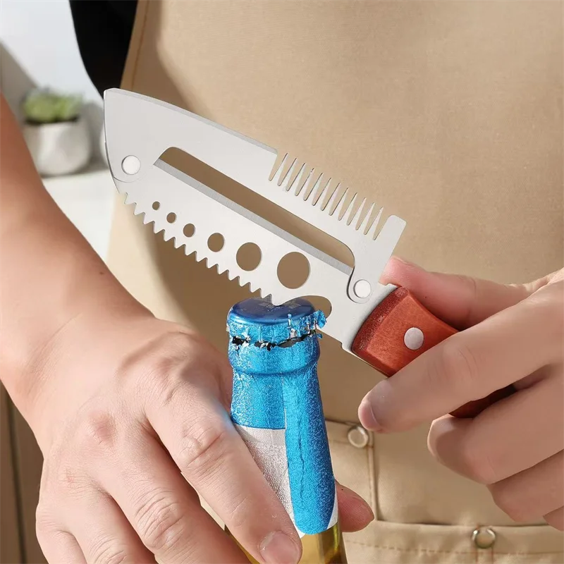 1pc 7-In-1 Stainless Steel Peeler With PP Handle For Peeling And Slicing Fruits And Vegetables Durable And Smooth Operation